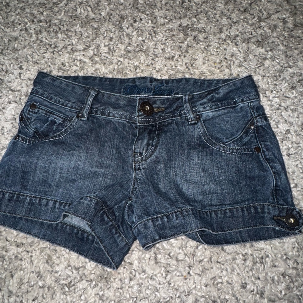 Guess Dark Blue Denim Jean Shorts